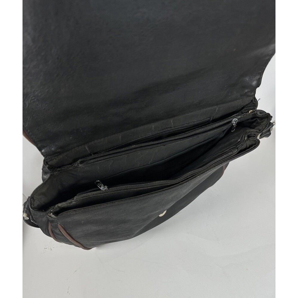 VTG Monte Carlo 1925 Grand Prix de Monaco Messenger Bag Leather 1990s Distressed - Picture 5 of 13